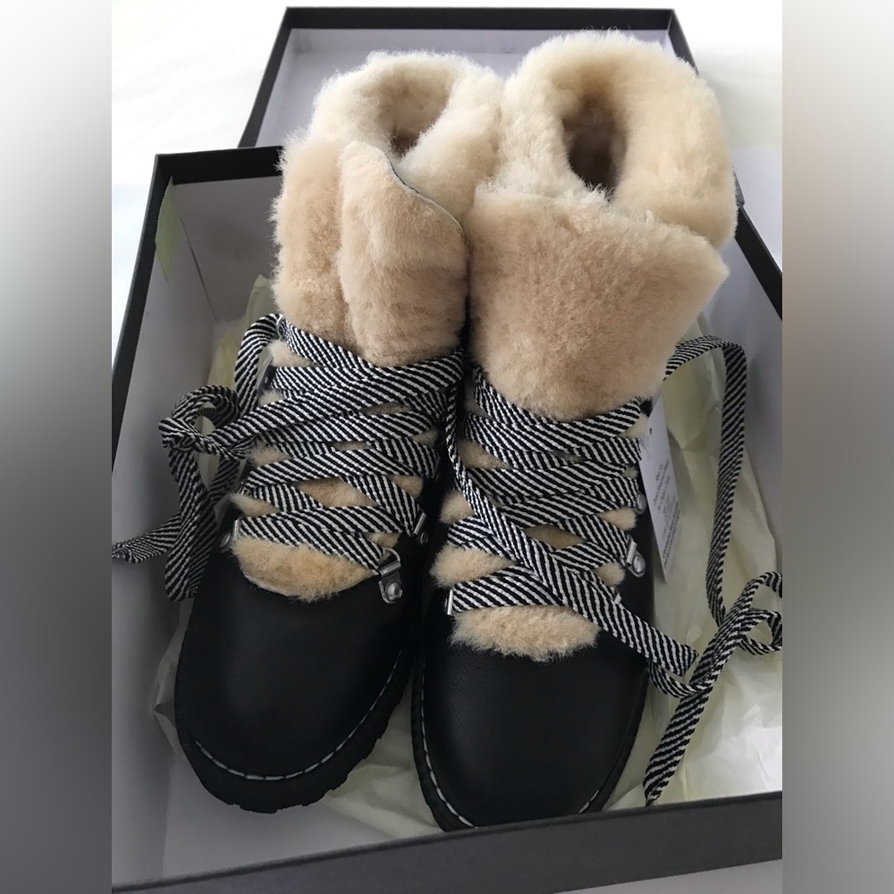 J.CREW. Winter boots,real fur.SZ 7